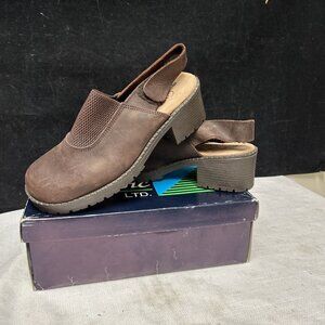 Women's Platform Brown Strap Clog Cape Classics 8M